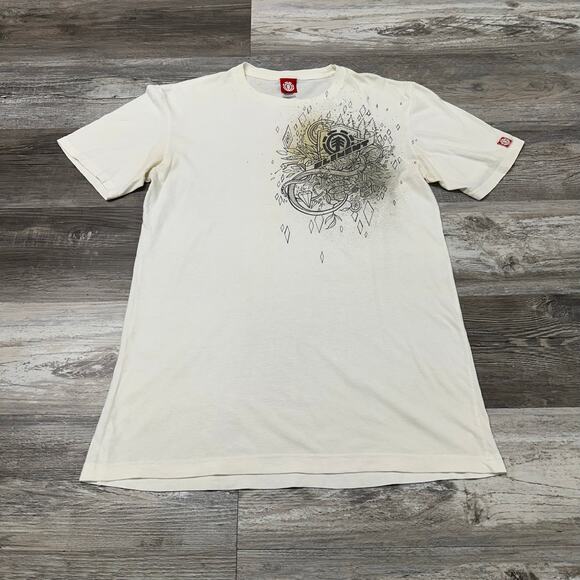 Y2k Element Future Nature Snakes Diamonds White Black Mens L Skate Skater Tshirt - Picture 2 of 10